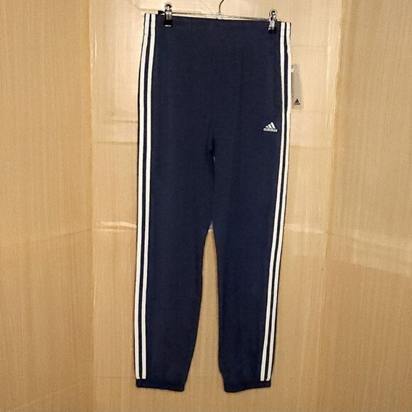Adidas Girls Slate Blue New Mid Rise Regular Fit Drawstring Track Pants XL 16 - Picture 3 of 10